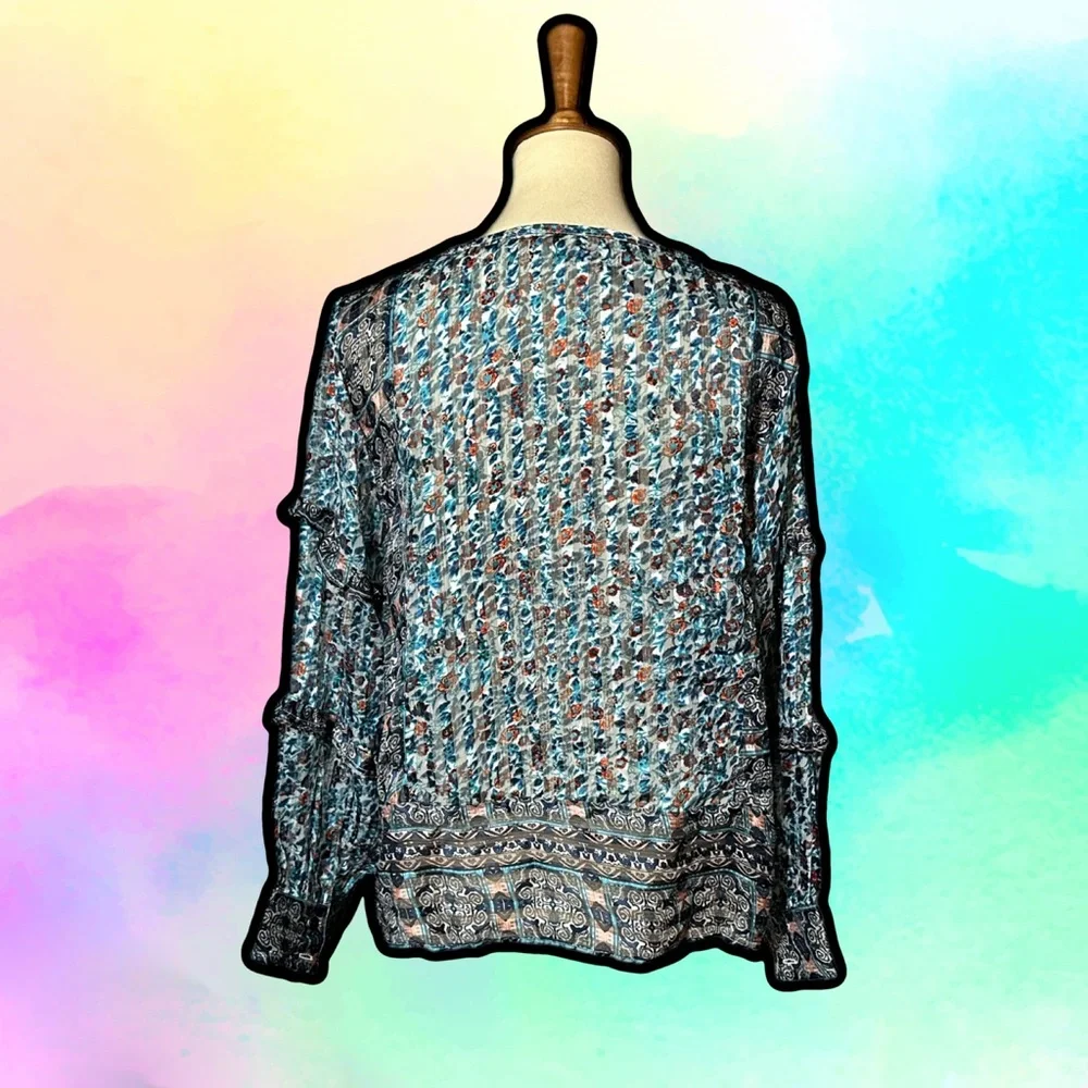 🌈 Stylish Boho Embroidered Women's Top - Picture 3 of 5